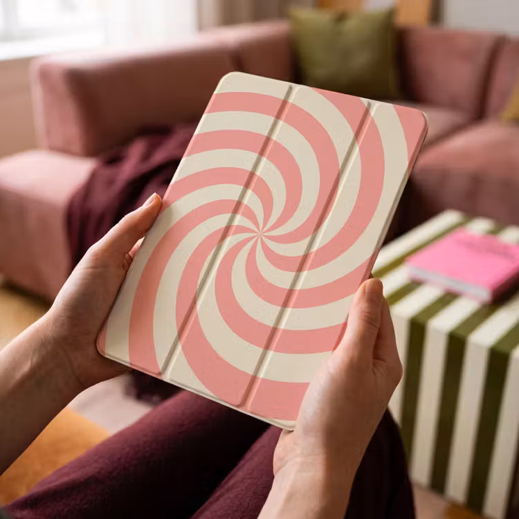 Spirale – Muster – Abstrakt – Rosa – Beige — 4