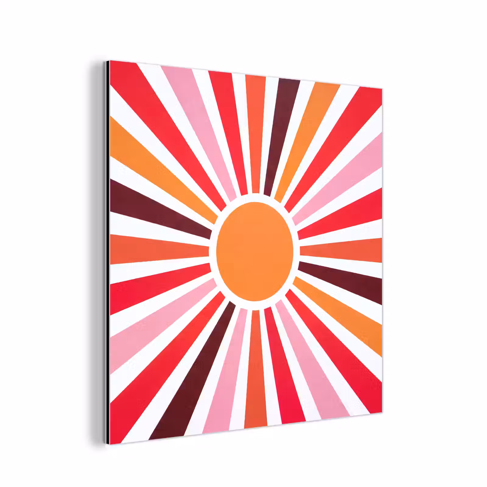 Alu-Dibond-Bild - Sonne – Strahlen – Abstrakt – Farbenfroh — 1
