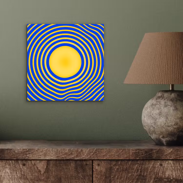 Alu-Dibond-Bild - Abstraktes Muster – Blau — 3