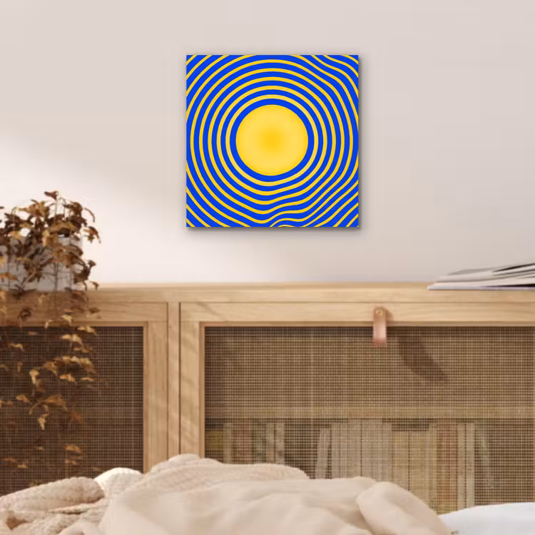 Alu-Dibond-Bild - Abstraktes Muster – Blau — 4