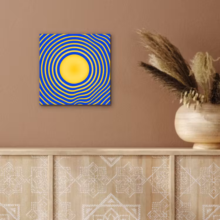 Alu-Dibond-Bild - Abstraktes Muster – Blau — 5