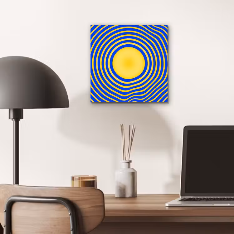 Alu-Dibond-Bild - Abstraktes Muster – Blau — 6