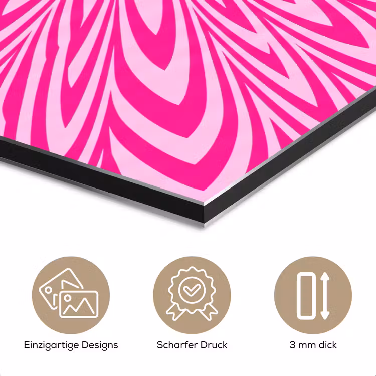 Alu-Dibond-Bild - Muster – Optisch – Rosa — 7