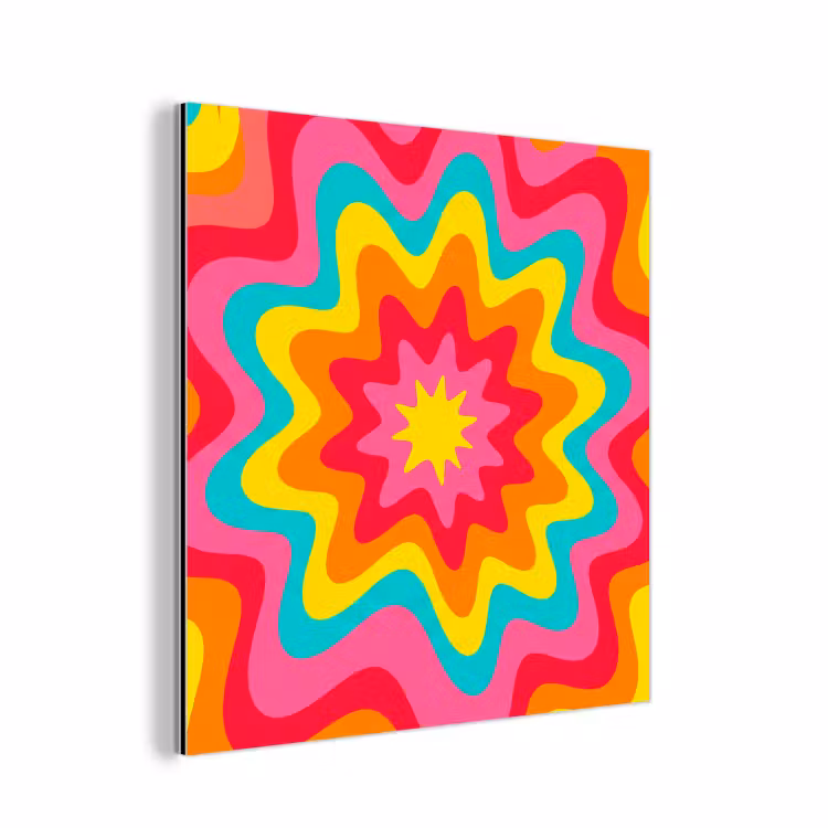 Alu-Dibond-Bild - Muster – Wellenförmig – Bunt — 1