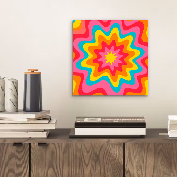 Alu-Dibond-Bild - Muster – Wellenförmig – Bunt — 2