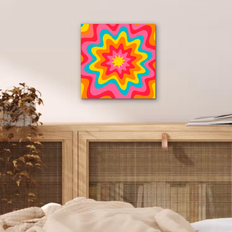 Alu-Dibond-Bild - Muster – Wellenförmig – Bunt — 4