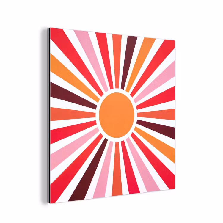 Alu-Dibond-Bild - Sonne – Strahlen – Abstrakt – Farbenfroh — 1