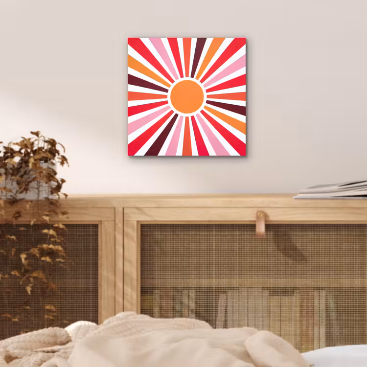 Alu-Dibond-Bild - Sonne – Strahlen – Abstrakt – Farbenfroh — 4