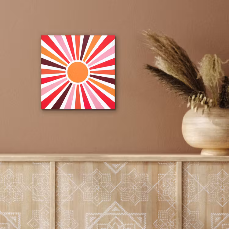 Alu-Dibond-Bild - Sonne – Strahlen – Abstrakt – Farbenfroh — 5