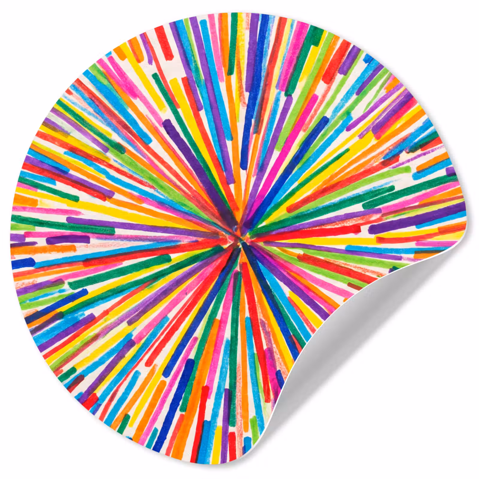 Runde Tapete - Linien – Bunt – Abstrakt — 1