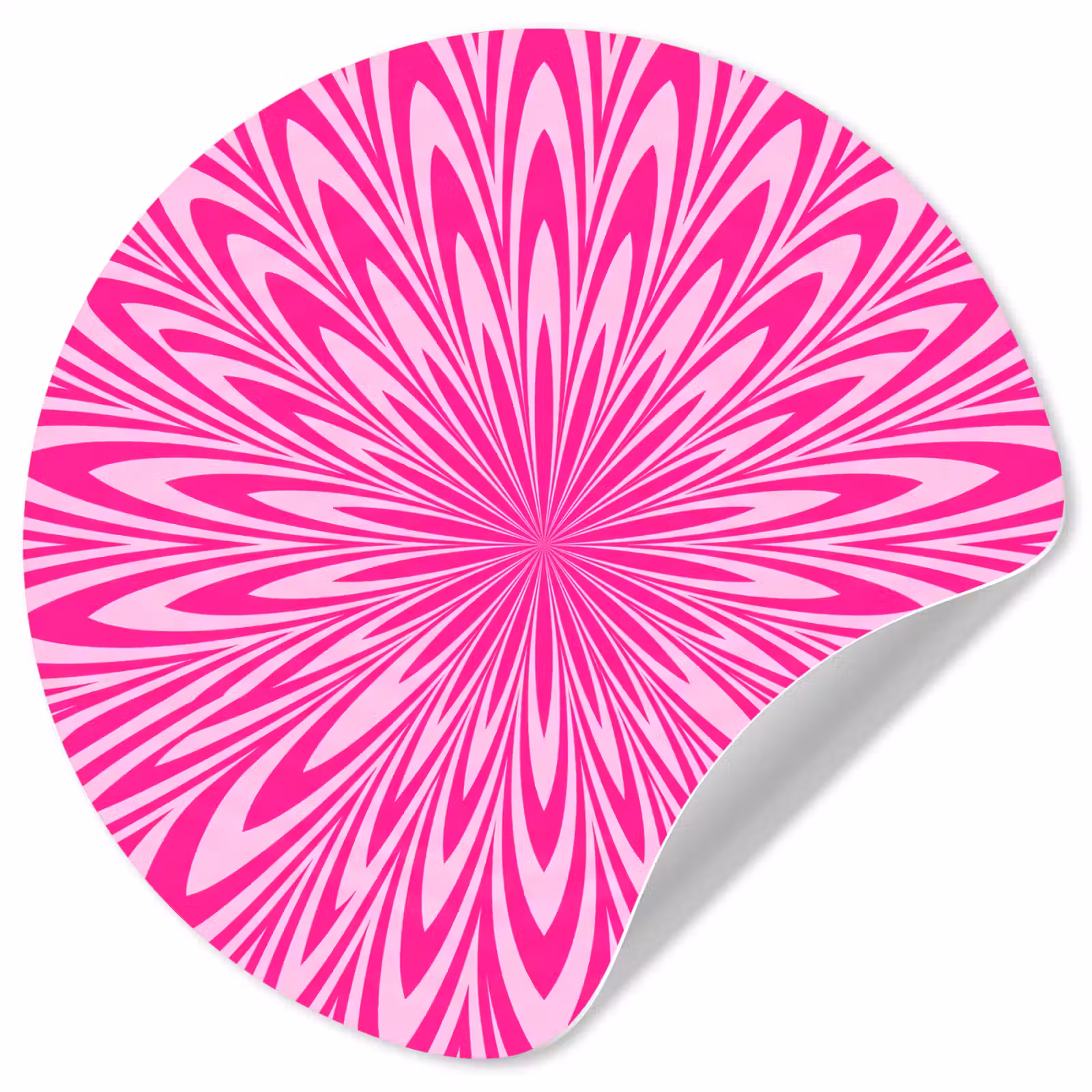 Runde Tapete - Muster – Optisch – Rosa — 1