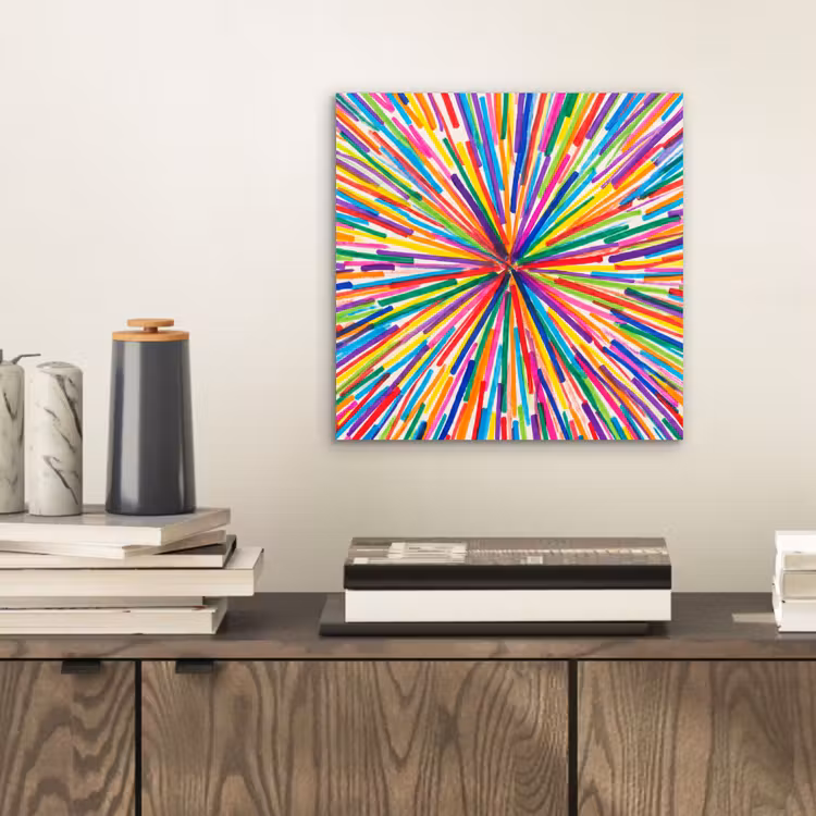 Alu-Dibond-Bild - Linien – Bunt – Abstrakt — 2
