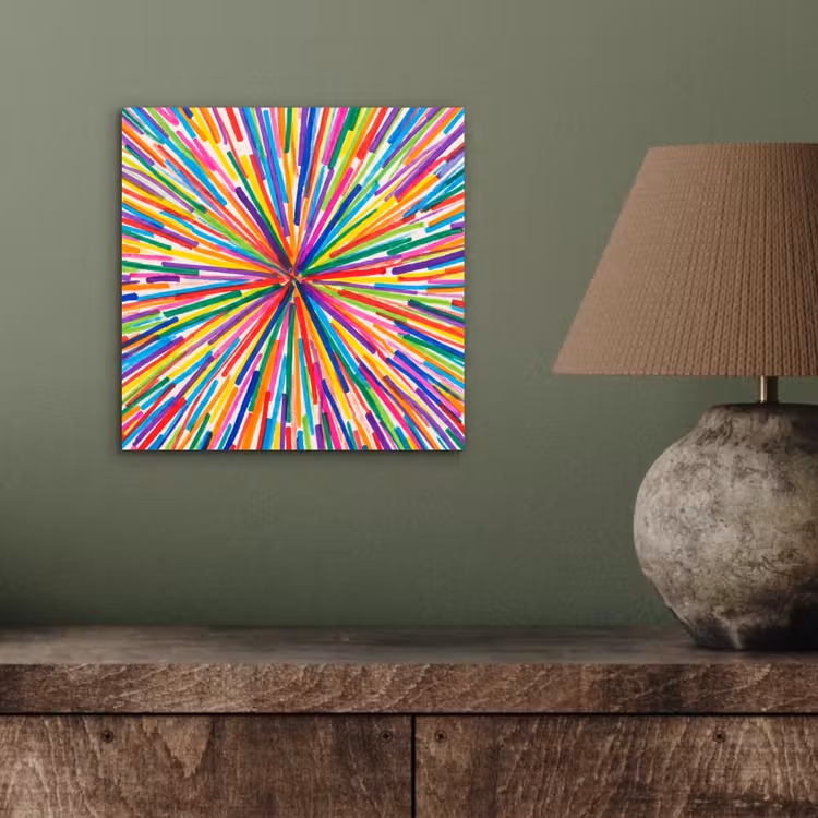 Alu-Dibond-Bild - Linien – Bunt – Abstrakt — 3