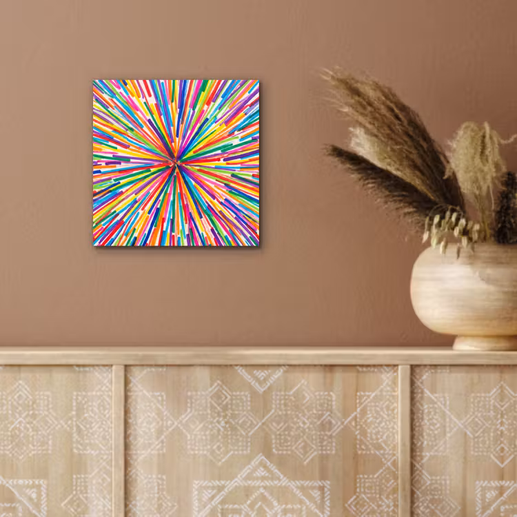 Alu-Dibond-Bild - Linien – Bunt – Abstrakt — 5