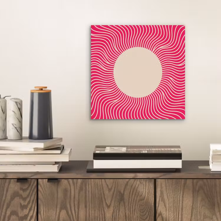 Alu-Dibond-Bild - Zusammenfassung – Muster – Rosa — 2