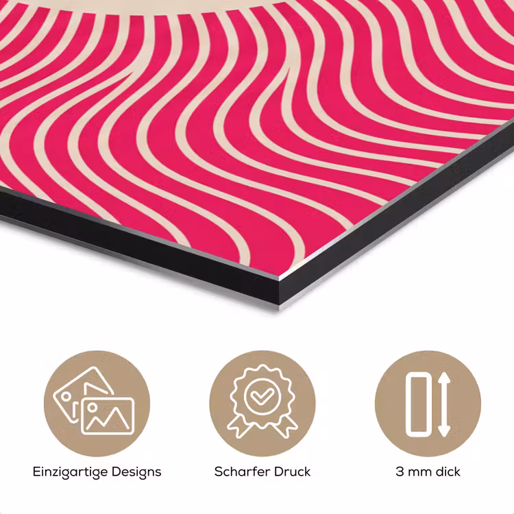 Alu-Dibond-Bild - Zusammenfassung – Muster – Rosa — 7