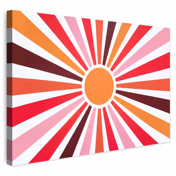Outdoor Leinwand - Sonne – Strahlen – Abstrakt – Farbenfroh — 1