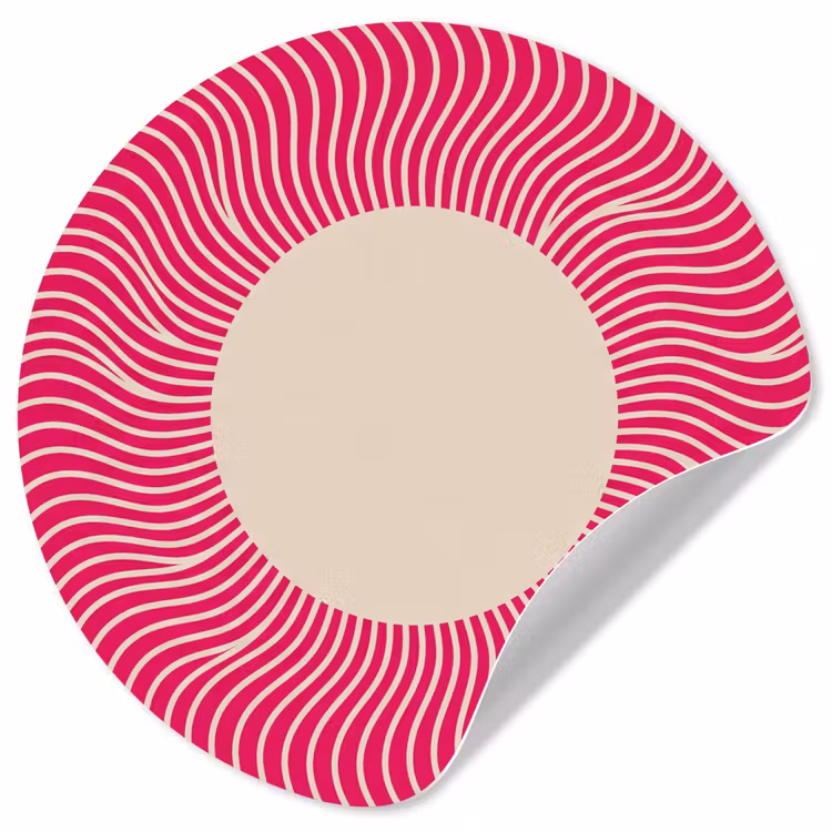 Runde Tapete - Zusammenfassung – Muster – Rosa — 1