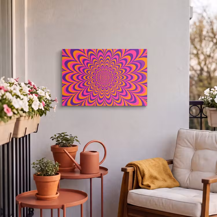 Outdoor Leinwand - Muster – Optisch – Bunt — 3