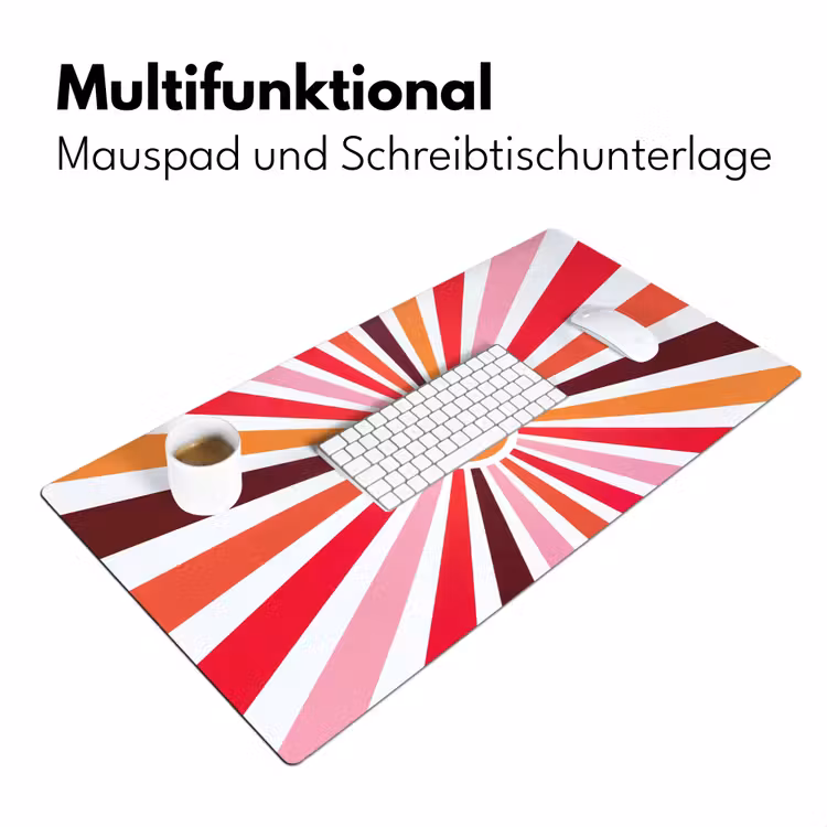 Schreibtischunterlage - Sonne – Strahlen – Abstrakt – Farbenfroh — 4