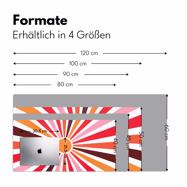 Schreibtischunterlage - Sonne – Strahlen – Abstrakt – Farbenfroh — 5