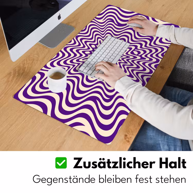 Schreibtischunterlage - Zusammenfassung – Wellen – Optisch – Modern – Lila — 3