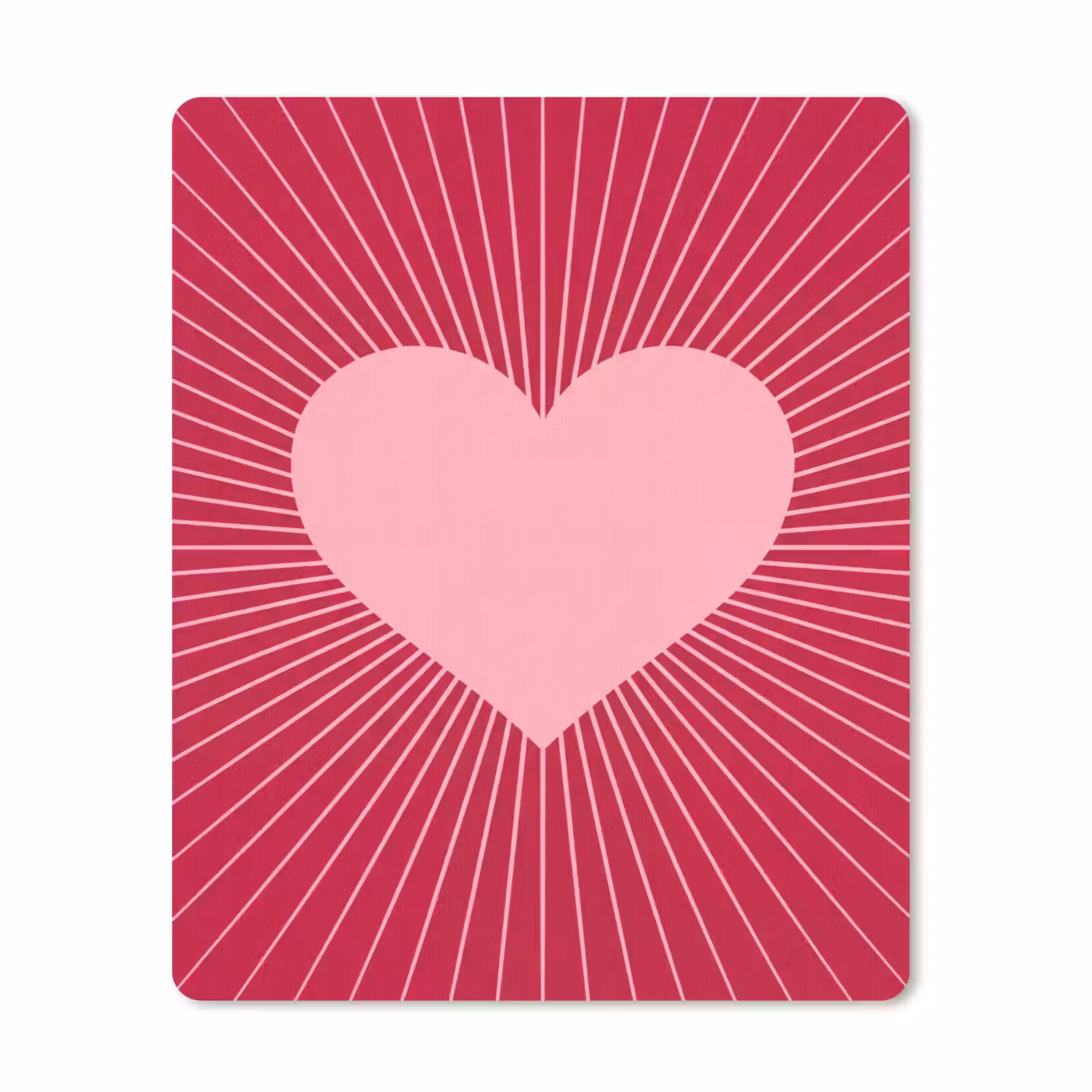 Mauspad - Herz – Strahlen – Liebe – Abstrakt – Rosa — 1