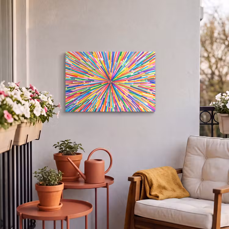 Outdoor Leinwand - Linien – Bunt – Abstrakt — 3