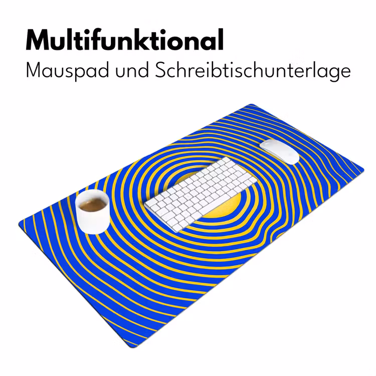 Schreibtischunterlage - Abstraktes Muster – Blau — 4