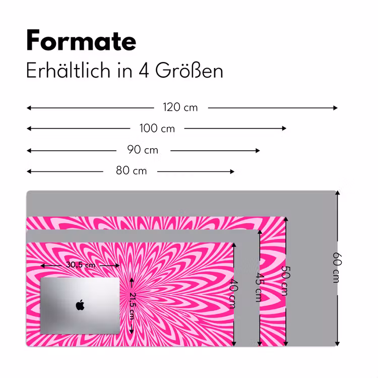 Schreibtischunterlage - Muster – Optisch – Rosa — 5