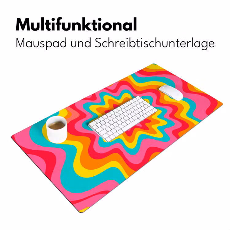 Schreibtischunterlage - Muster – Wellenförmig – Bunt — 4