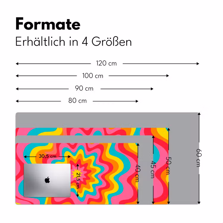 Schreibtischunterlage - Muster – Wellenförmig – Bunt — 5