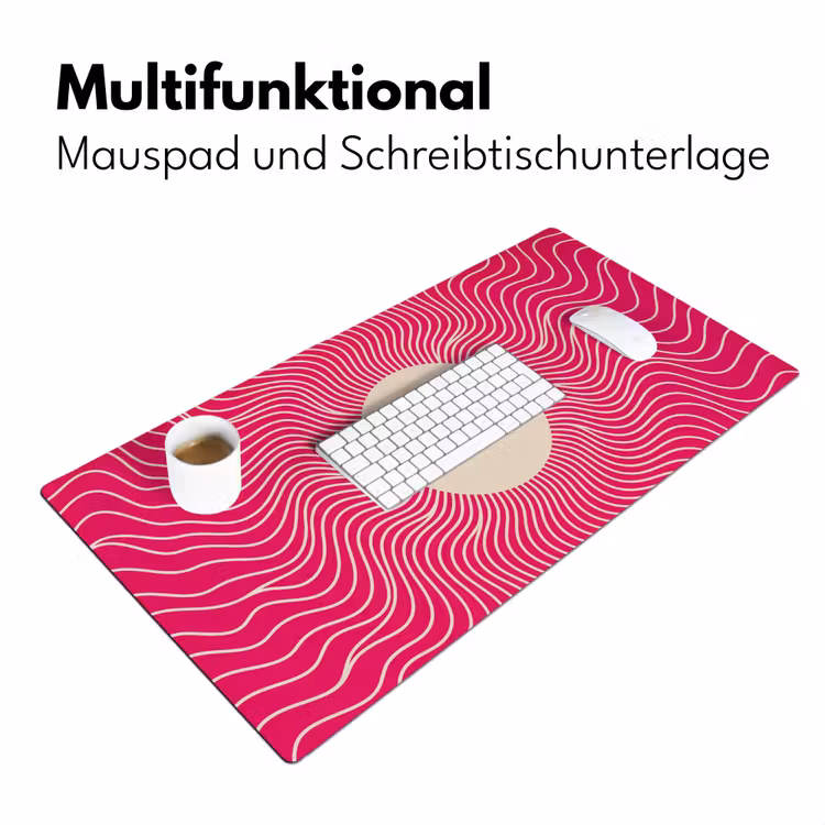 Schreibtischunterlage - Zusammenfassung – Muster – Rosa — 4