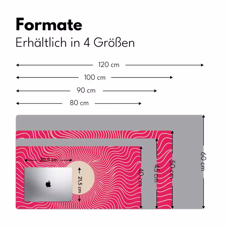 Schreibtischunterlage - Zusammenfassung – Muster – Rosa — 5