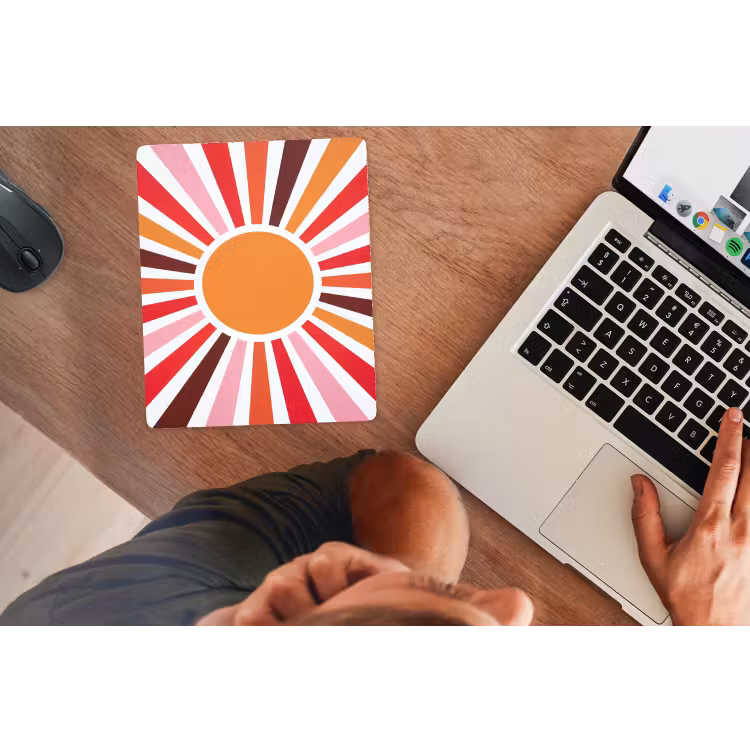 Mauspad - Sonne – Strahlen – Abstrakt – Farbenfroh — 2