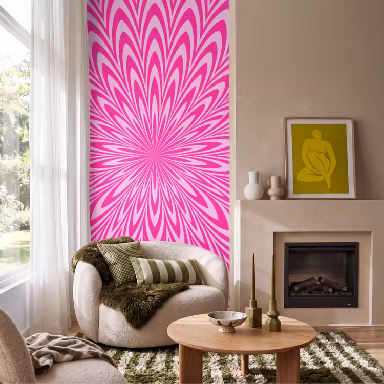 Tapete - Muster – Optisch – Rosa — 1