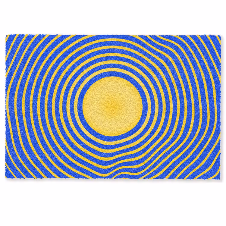 Fußmatte - Abstraktes Muster – Blau — 1