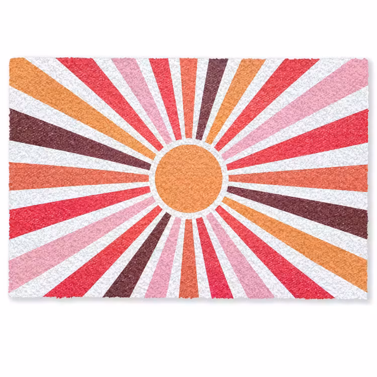 Fußmatte - Sonne – Strahlen – Abstrakt – Farbenfroh — 1