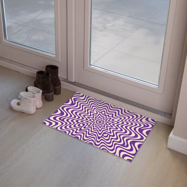 Fußmatte - Zusammenfassung – Wellen – Optisch – Modern – Lila — 8