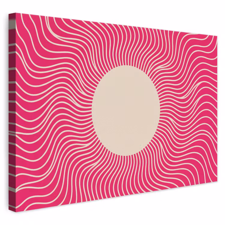 Leinwandbild - Zusammenfassung – Muster – Rosa — 1