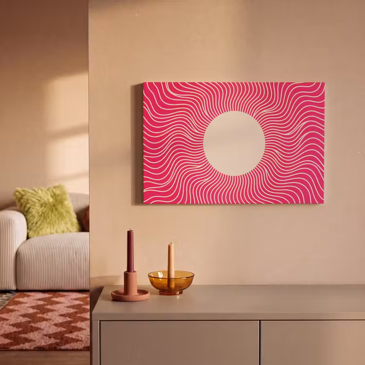 Leinwandbild - Zusammenfassung – Muster – Rosa — 2