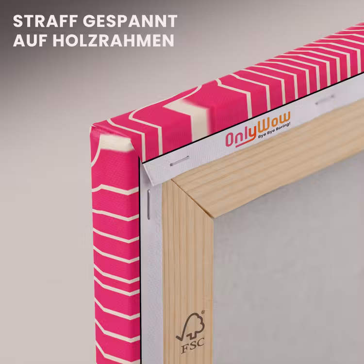 Leinwandbild - Zusammenfassung – Muster – Rosa — 5