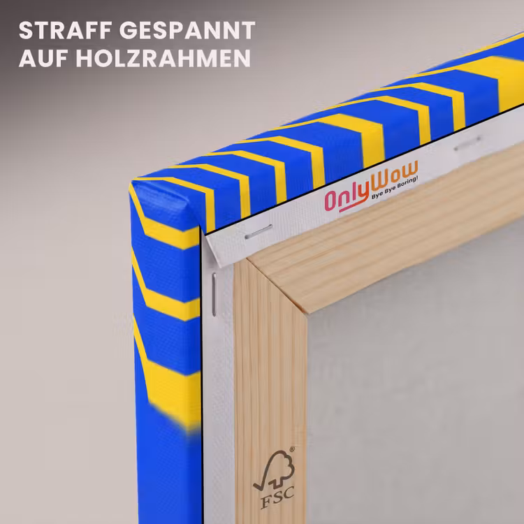 Leinwandbild - Abstraktes Muster – Blau — 5