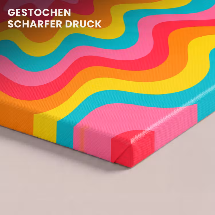 Leinwandbild - Muster – Gewellt – Bunt — 4