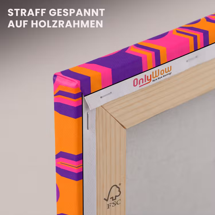 Leinwandbild - Muster – Optisch – Bunt — 5