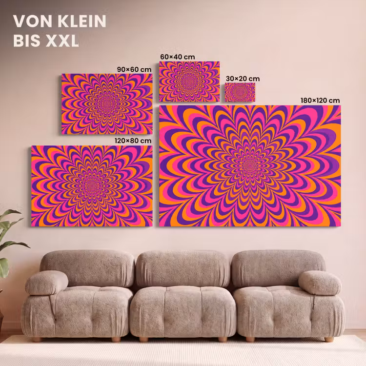 Leinwandbild - Muster – Optisch – Bunt — 6