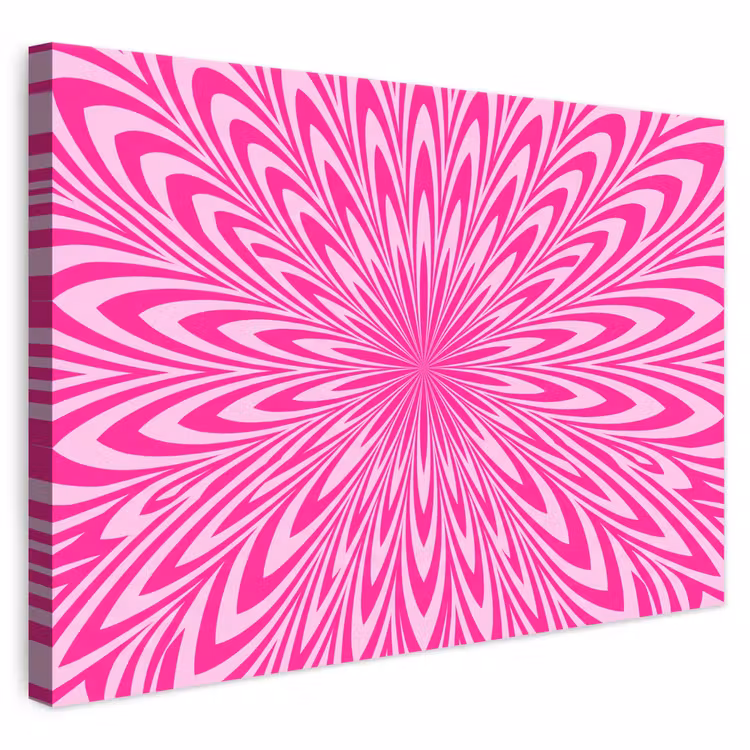 Leinwandbild - Muster – Optisch – Rosa — 1