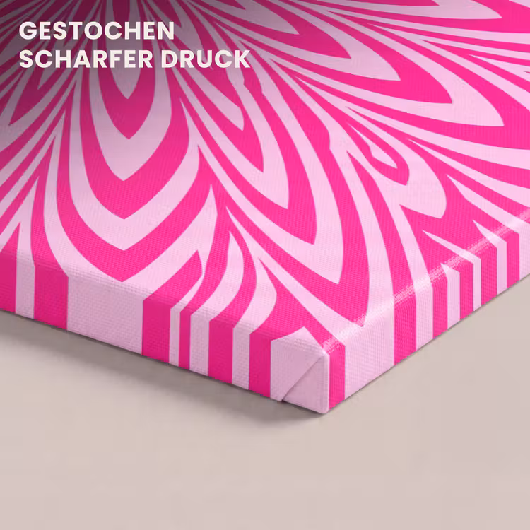 Leinwandbild - Muster – Optisch – Rosa — 4