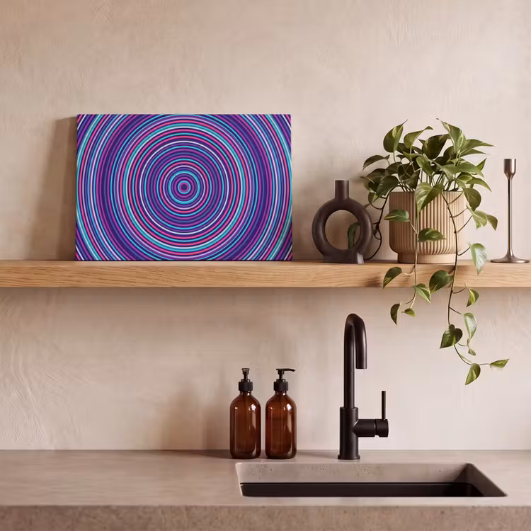 Leinwandbild - Zusammenfassung – Kreise – Farbenfroh — 3