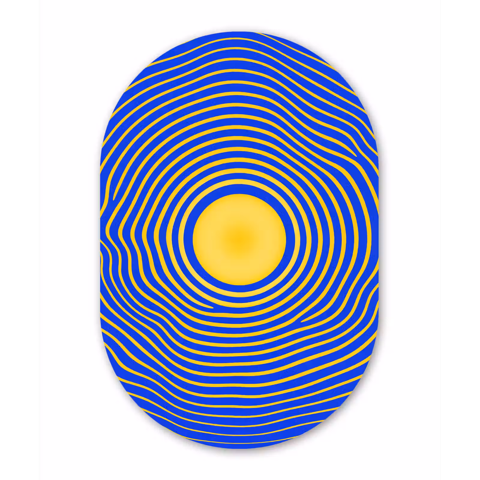 Forexbild Oval - Abstraktes Muster – Blau — 1